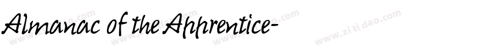 Almanac of the Apprentice字体转换